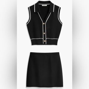 Commense vest skirt set